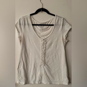 Old Navy Women's Cream Short Sleeve Top